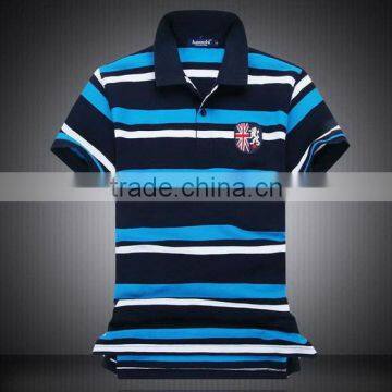 Design new products custom men's cotton striped polo shirt                        
                                                Quality Choice