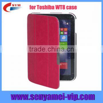 Leather Folding Stand Cover Case For Toshiba WT8