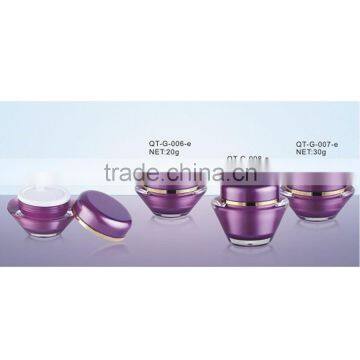 High Quality Plastic Cosmetic Acrylic Purple Color Cream Jars Manufacturers Round Acryl 20g 30g 50g