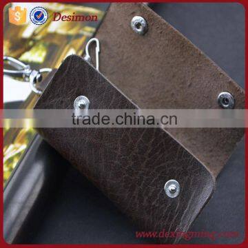 OEM and ODM factory price classic brown color leather key case