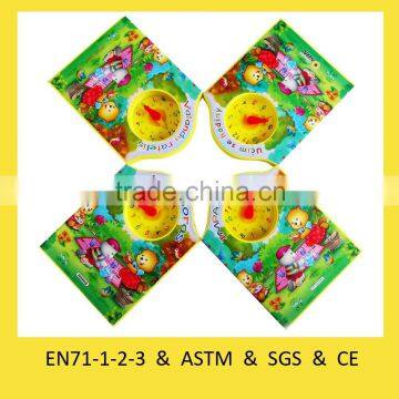 Preschool Children educational learning shaped custom EVA clock book professinal manufacturer