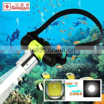 Goread GD27 T6 diving light focusable torch 18650 3XAAA high bright diving torch