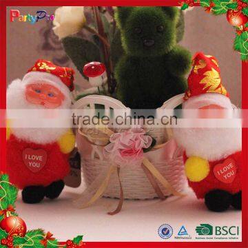 Partypro 2015 New Product Christmas Toy Funny Small Flannel Santa Claus photo-2