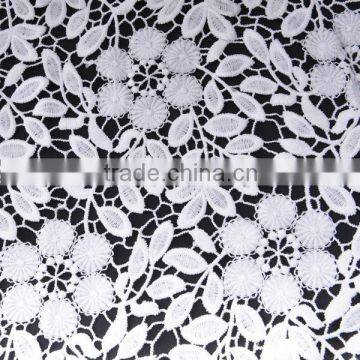 100% polyester fabric water flower soluble embroidery lace