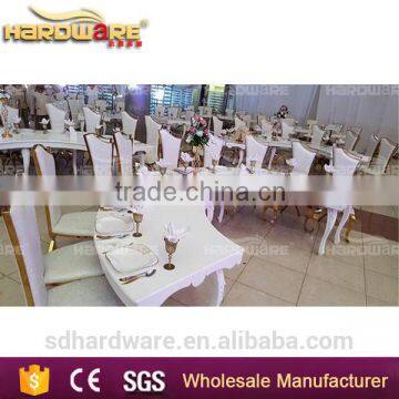 golden half circle banquet dining table,led stainless steel base half circle table