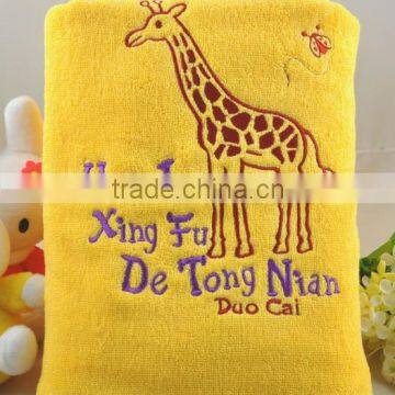 Oversaes sale 100% cotton embroidery deer face towel