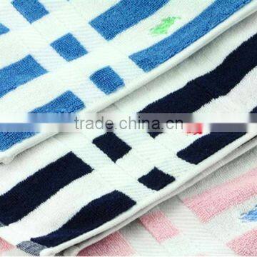 Pure cotton yarn-dyed satin embroidered face towels wholesales