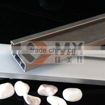 excellent quality silver anodized aluminium profile for kitchen cabinet door/aluminium frame cabinet/closet door profile