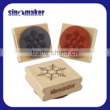 Hotsell Pattern Engraving Natural Wood Seal Stamper Column Shaped Stamp photo-5