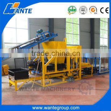 WANTE MACHINERY QT4-18 fully automatic earth soil hollow block and paver moulding machine