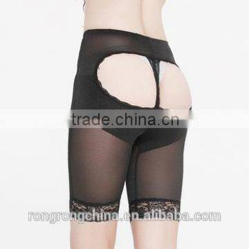 Women's Lace Trim Mesh Fabric Leg Wrap Invisible Booty Lifter