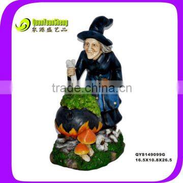 Polyresin outdoor decoration witch for halloween festival