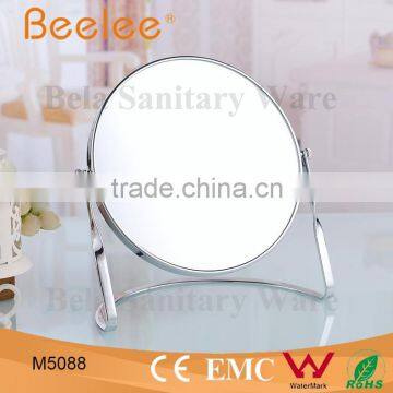 Brass Round Desktop Mirror 8 Inch Double Side Makeup Mirror photo-3