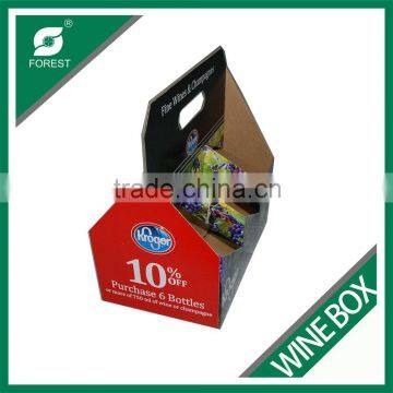 ACCEPT CUSTOM ORDER CORRUGATED WINE CARRIERS 6 PACK BOTTLES BEER CARRIERS photo-3