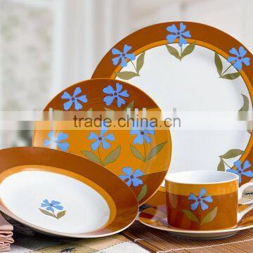 20pcs porcelain tableware ; porcelain dinnerware--round shape dinner set with full decal SDR 212