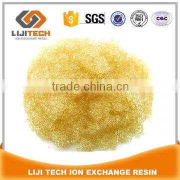 WQA certified Gel strong acid cation exchange resin for potable water