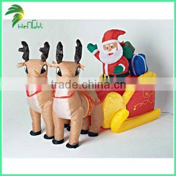 Hot Sale Inflatable Christmas Decorations Santa Claus With Reindeer