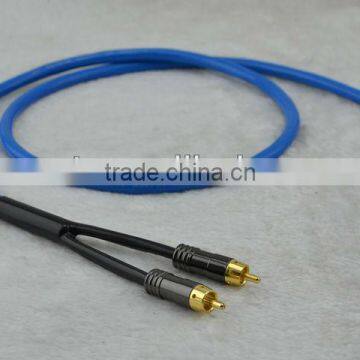 Audiophile Audio Cable 3.5mm Female plug to 2 RCA CABLE