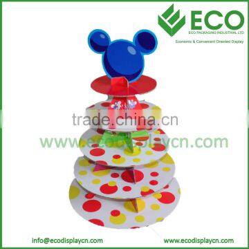POP Corrugated Cardboard Material 5 Tier Cupcake Holder, Cupcake Stand