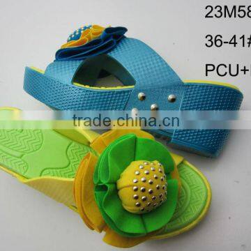 2014 new design women pcu+eva slipper