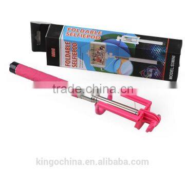 Wholesale Price Mini Postable Monopod Wire Selfie Stick for Mobile Phone