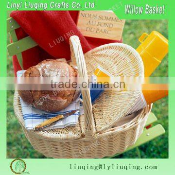 High quality wicker picnic basket wicker material crafts supplier in China