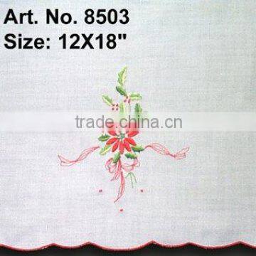 christmas embroidery guest towel