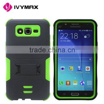 Hot selling 2016 amazon rugged impact armor hybrid heavy duty with kickstand phone cover for samsung galaxy j7 case