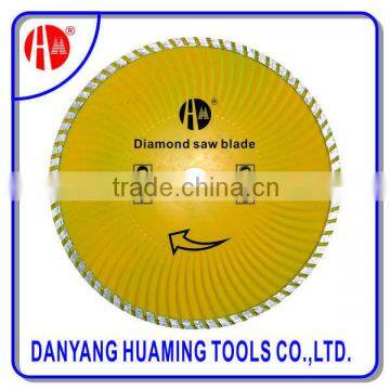 High sharpness turbo wave cutting hard concrete, hard brick,granite,masonry saw blade