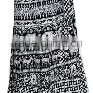 Sanganeri Block Printed Cotton Wrap Skirt