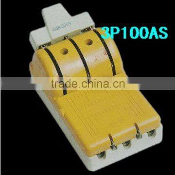 3P100A 3pole single throw porcelain electric knife switch