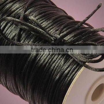 Satin cord Jewelry making supplies-Black color china knot satin cord for jewelry DIY making and craft supplies