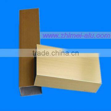 flat golden anodized extrusion aluminum profiles