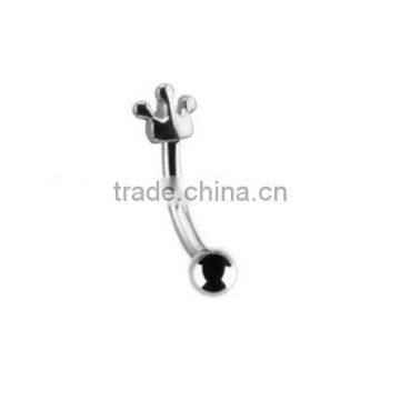 Surgical Steel Crown Eyebrow Ring Body Jewelry Supplier