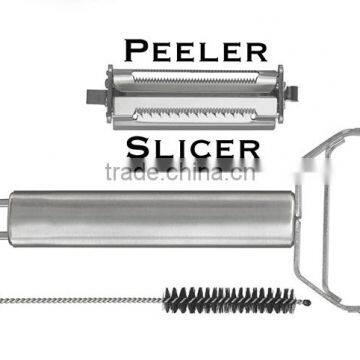 Julienne Peeler and Vegetable Peeler In One Tool, Stainless Steel photo-2
