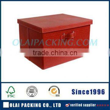 red large capacity hamper box wholesale with handle