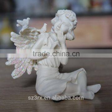 cusotm make angel resin statue child figurine make in china