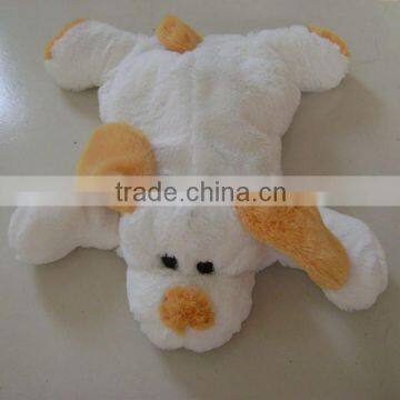 cheap promotional brown/white dog soft plush animal shaped hot water bottle cover for 2000ml