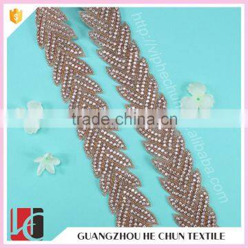 HC4709-1 Hechun Bulk Sale Hot Fix Rhinestones Trim for Dress