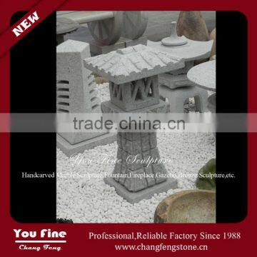 Popular Outdoor Decoration Carved Granite Lamps