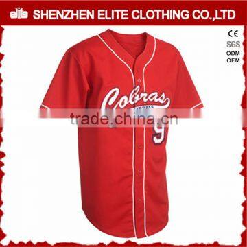 china cheap custom red baseball jersey blank