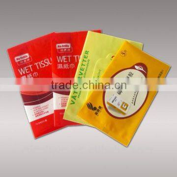 hot sale plastic three side seal bag for food