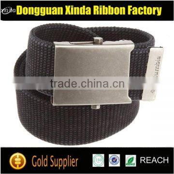 100% cotton silver buckle metal buckles military web belt