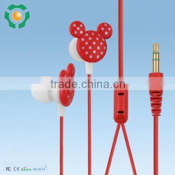 animal design soft PVC pattern catoon earphone