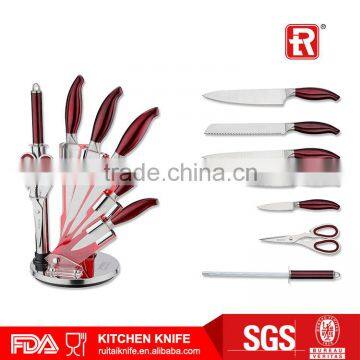 7PCS kitchen knife set in arylic block/Knife rack magnetic holder steel/knife knifes