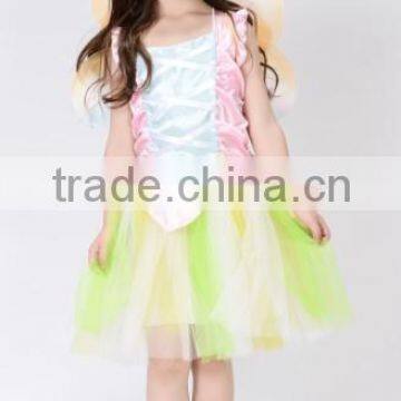 Carnival Party Pretty Princess Flower Girl Dance Dress Butterfly Wings Costume photo-2