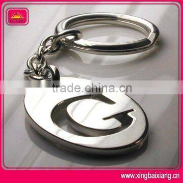 2011 hot sell fashion & promotional custom metal letter key rings