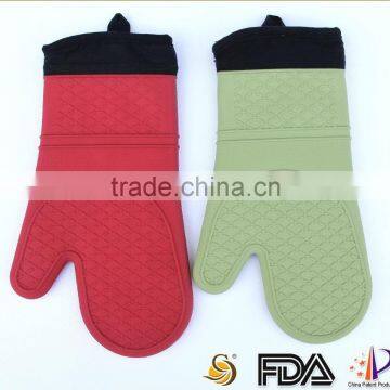 FDA heat resistant silicone bbq gloves support Trade Assurance