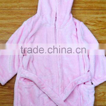 Soft warm baby robe hooded baby bathrobe