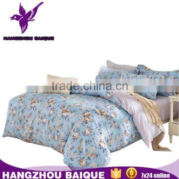 Light Blue White Flowers Modern Design Classic Bedding Sets